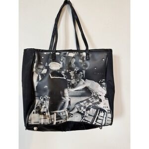 Vintage Time Magazine Sailor Navy Picture Bag Purse Tote B&W Photo Y2K 2000s